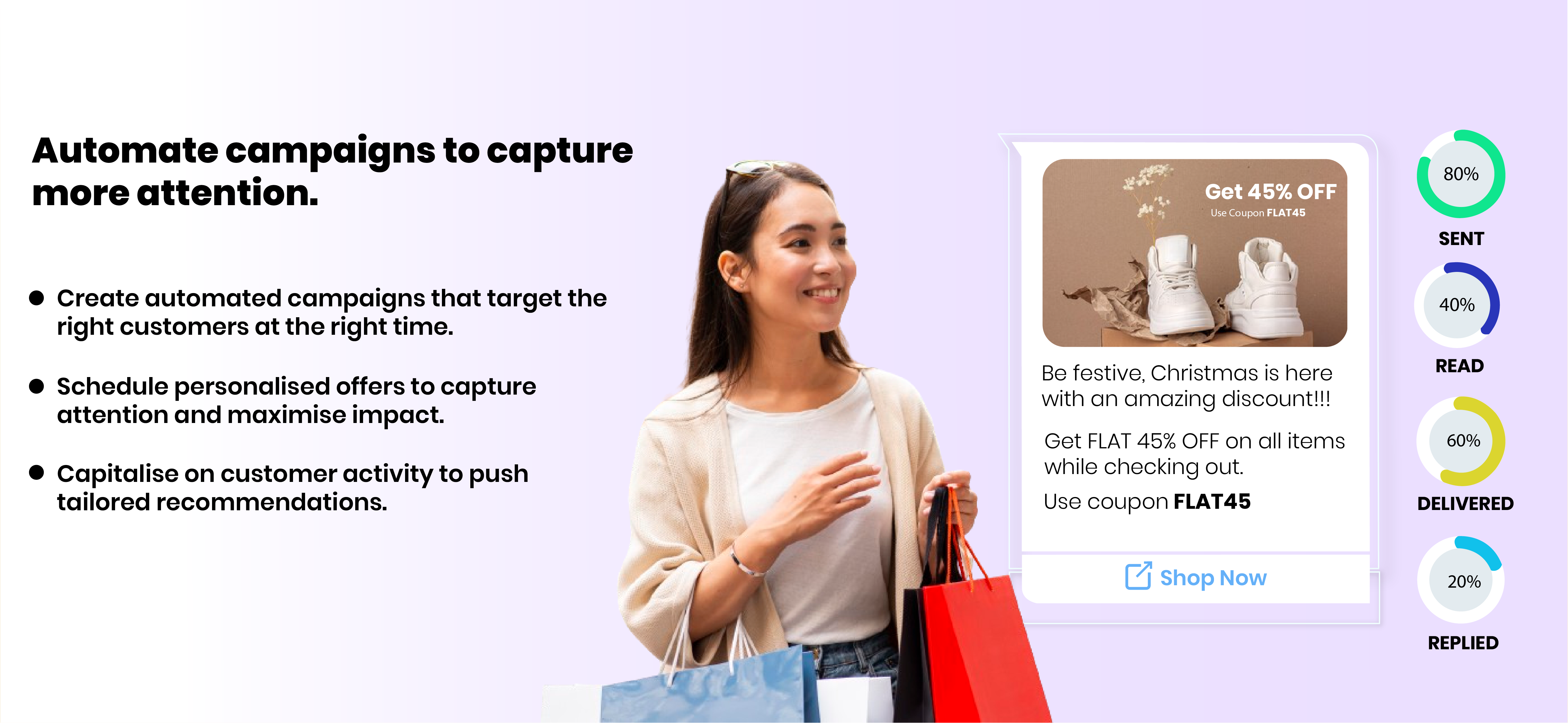 WhatsApp marketing campaigns and bulk messaging for eCommerce brands